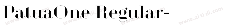 PatuaOne Regular字体转换 PatuaOne Regular字体转换